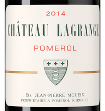 Вино Chateau Lagrange, (141687), красное сухое, 2014 г., 0.75 л, Шато Лагранж цена 11490 рублей