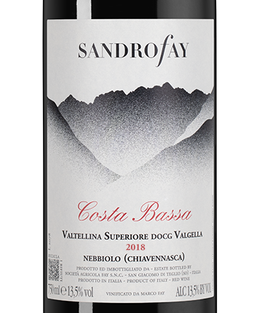 Вино Costa Bassa, Sandro Fay, 2018, (137756), Италия, Ломбардия, красное, сухое, 0.75 л, Коста Басса, цена 6790 рублей