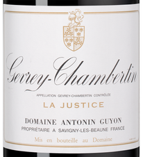 Вино Gevrey-Chambertin La Justice, (142204), красное сухое, 2021 г., 0.75 л, Жевре-Шамбертен Ля Жюстис цена 18990 рублей