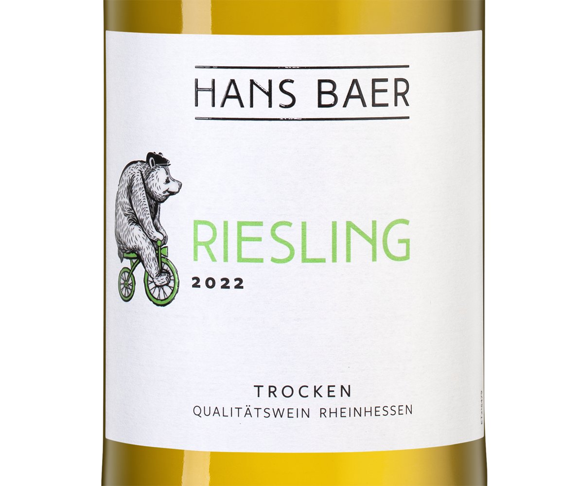 Вино Hans Baer Riesling, Weinkellerei Hechtsheim, 2022, (141771), Германия, Рейнгессен, белое, полусухое, 0.75 л, Ханс Баер Рислинг, цена 1290 рублей