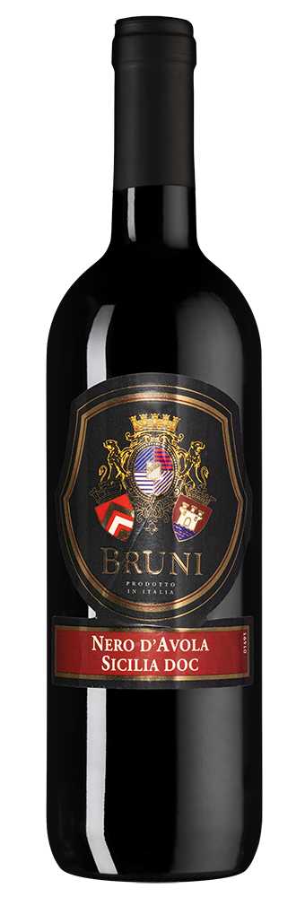 Вино Bruni Nero d'Avola, Caviro, 2021, (138290), Италия, Сицилия, красное, полусухое, 0.75 л, Бруни Неро д'Авола, цена 990 рублей