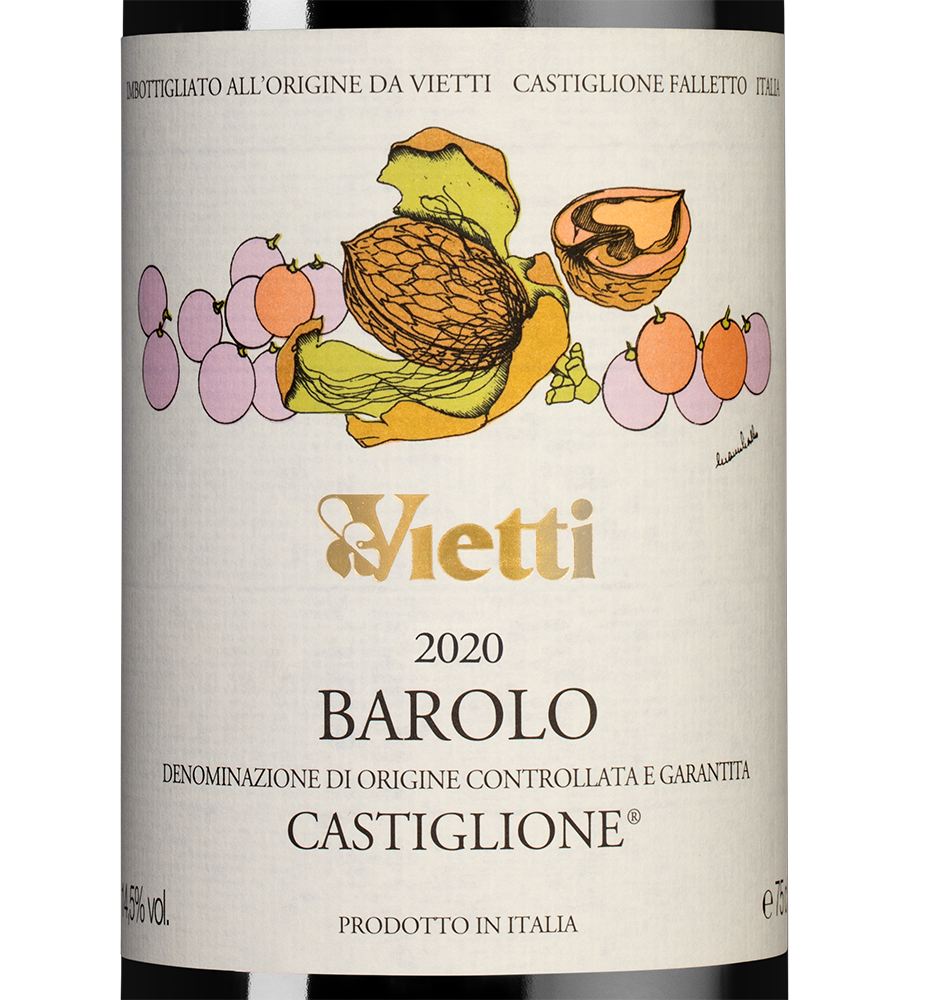 Вино Barolo в подарочной упаковке, Vietti, 2020, (151016), Италия, Пьемонт, красное, сухое, 0.75 л, Бароло Кастильоне, цена 23490 рублей