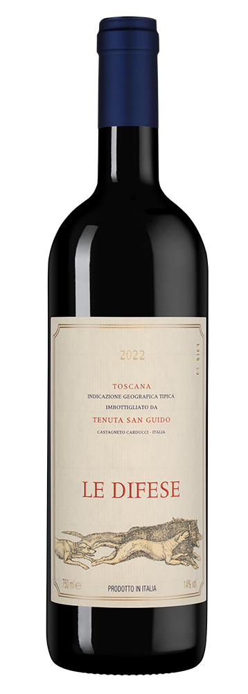 Вино Le Difese, Tenuta San Guido, 2022, (147125), Италия, Тоскана, красное, сухое, 0.75 л, Ле Дифезе, цена 8490 рублей