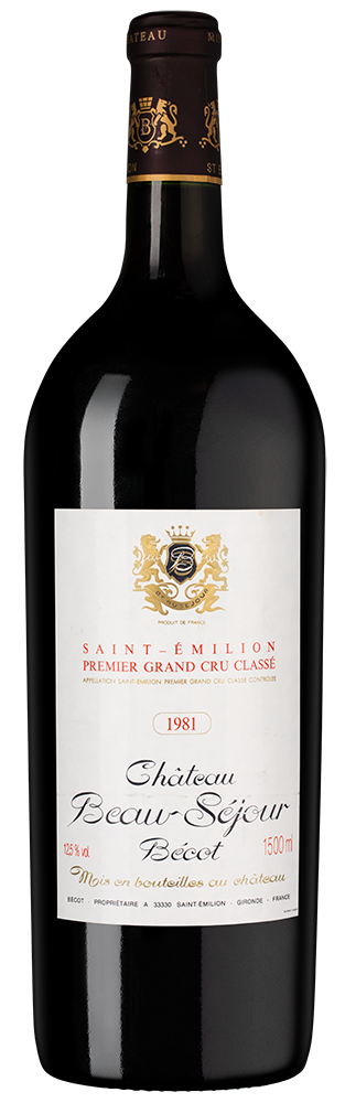Вино Chateau Beau-Sejour Becot, 1981, 1.5л, (157981), Франция, Бордо, красное, сухое, 1.5 л, Шато Бо-Сежур Беко, цена 59990 рублей