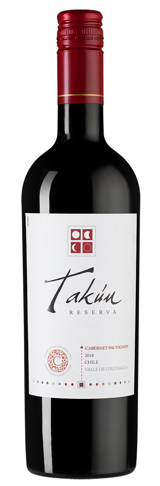 Вино Takun Cabernet Sauvignon Reserva, Caliterra, 2018, (122682), Чили, Центральная Долина, красное, сухое, 0.75 л, Такун Каберне Совиньон Ресерва, цена 1740 рублей