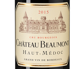 Вино Chateau Beaumont (Haut-Medoc), (135730), красное сухое, 2015, 0.75 л, Шато Бомон цена 4690 рублей