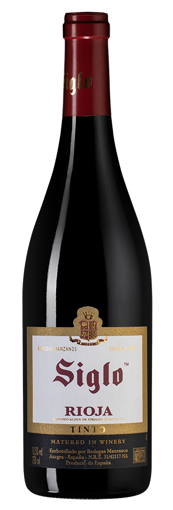 Вино Siglo, Bodegas Manzanos, 2020, (126677), Испания, Риоха, красное, сухое, 0.75 л, Риоха Сигло, цена 1493 рублей