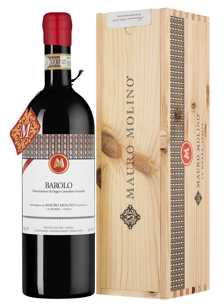 Вино Barolo в подарочной упаковке, Mauro Molino, 2016, (140989), Италия, Пьемонт, красное, сухое, 0.75 л, Бароло, цена 84990 рублей