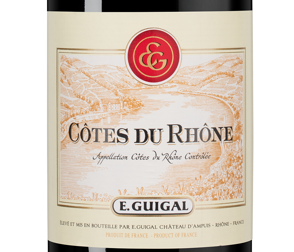 Вино Cotes du Rhone Rouge, Guigal, 2021, (151435), Франция, Долина Роны, красное, сухое, 0.75 л, Кот дю Рон Руж, цена 2768 рублей