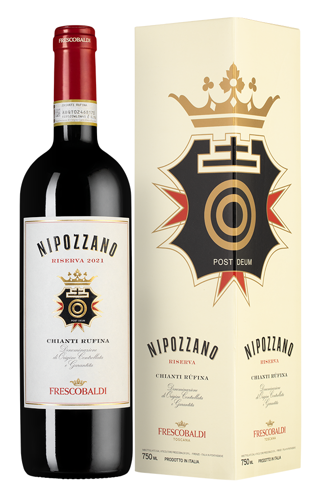 Вино Nipozzano Chianti Rufina Riserva в подарочной упаковке, Frescobaldi, 2021, (153990), Италия, Тоскана, красное, сухое, 0.75 л, Нипоццано Кьянти Руфина Ризерва, цена 5890 рублей