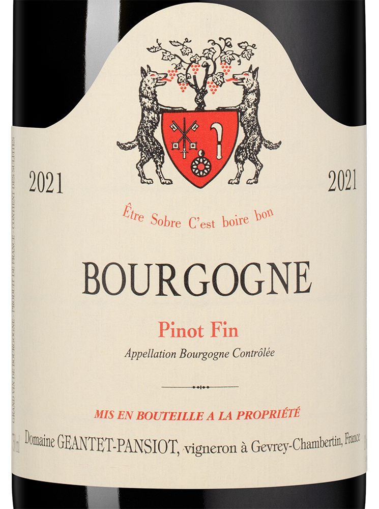 Вино Bourgogne Pinot Fin Rouge, Domaine Geantet-Pansiot, 2021, (143780), Франция, Бургундия, красное, сухое, 0.75 л, Бургонь Пино Фин, цена 14490 рублей