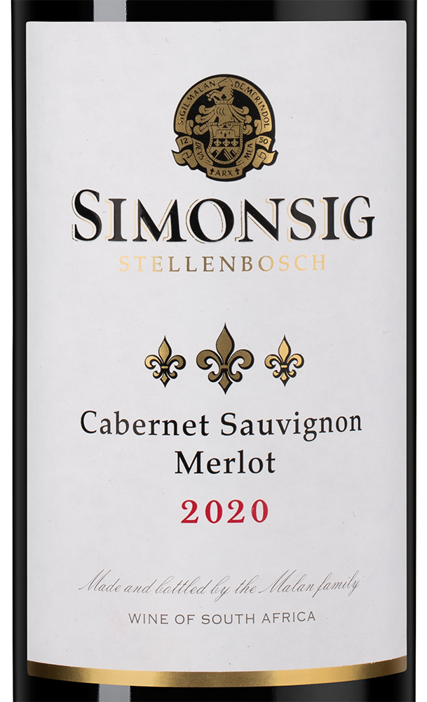 Вино Cabernet Sauvignon / Merlot, Simonsig, 2020, (144963), Южная Африка, Стелленбош, красное, сухое, 0.75 л, Каберне Совиньон / Мерло, цена 1990 рублей