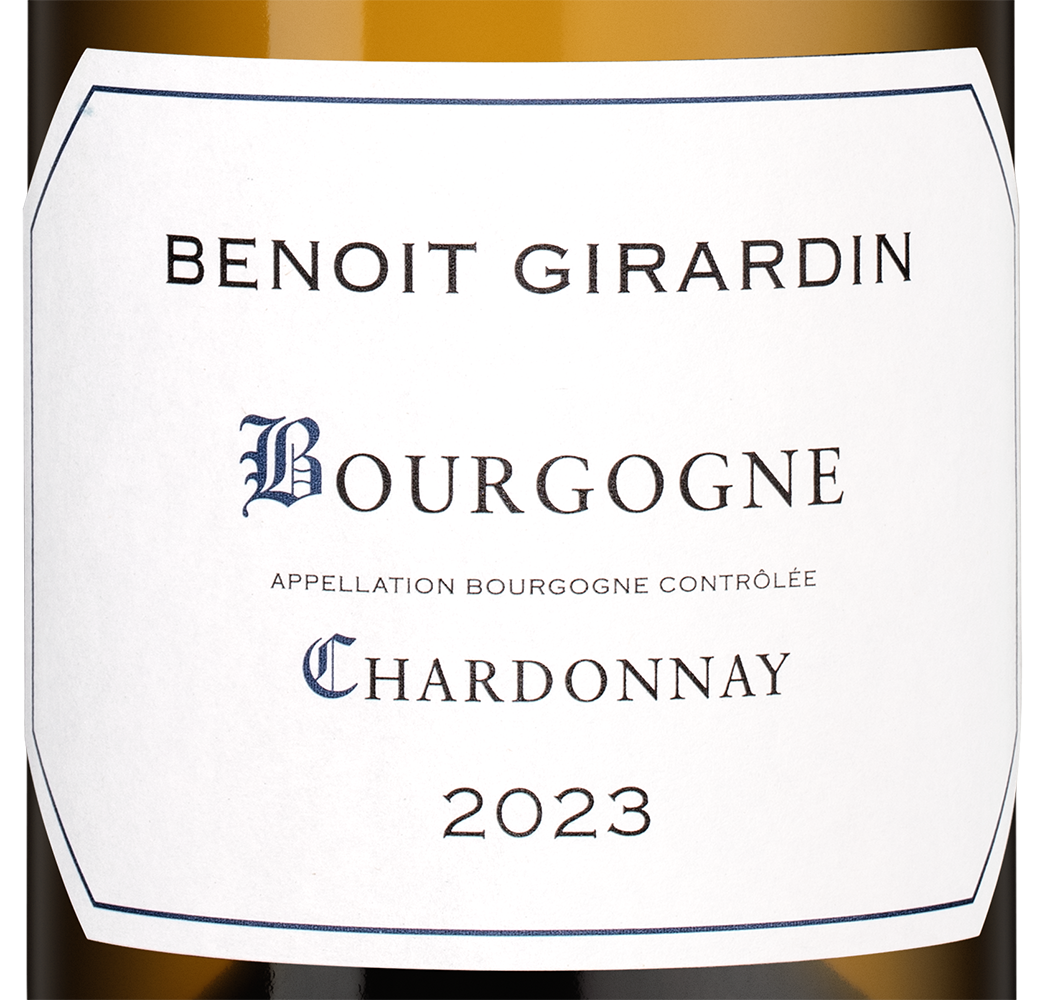 Вино Bourgogne Chardonnay, Benoit Girardin, 2023, (158099), Франция, Бургундия, белое, сухое, 0.75 л, Бургонь Шардоне, цена 8490 рублей