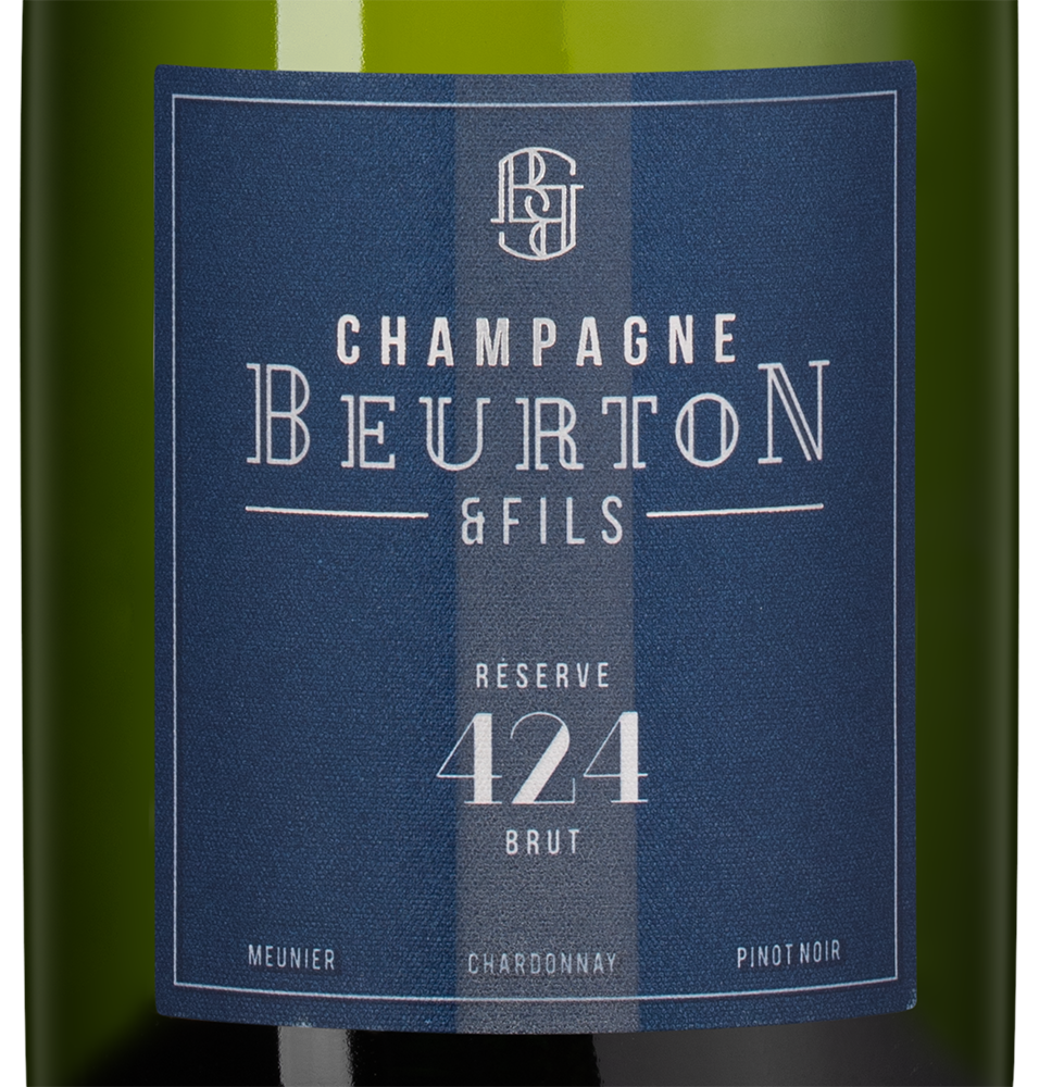 Шампанское Reserve 424 Brut, Beurton et Fils, 0.375л, (156809), Франция, Шампань, белое, брют, 0.375 л, Резерв 424 Брют, цена 5490 рублей