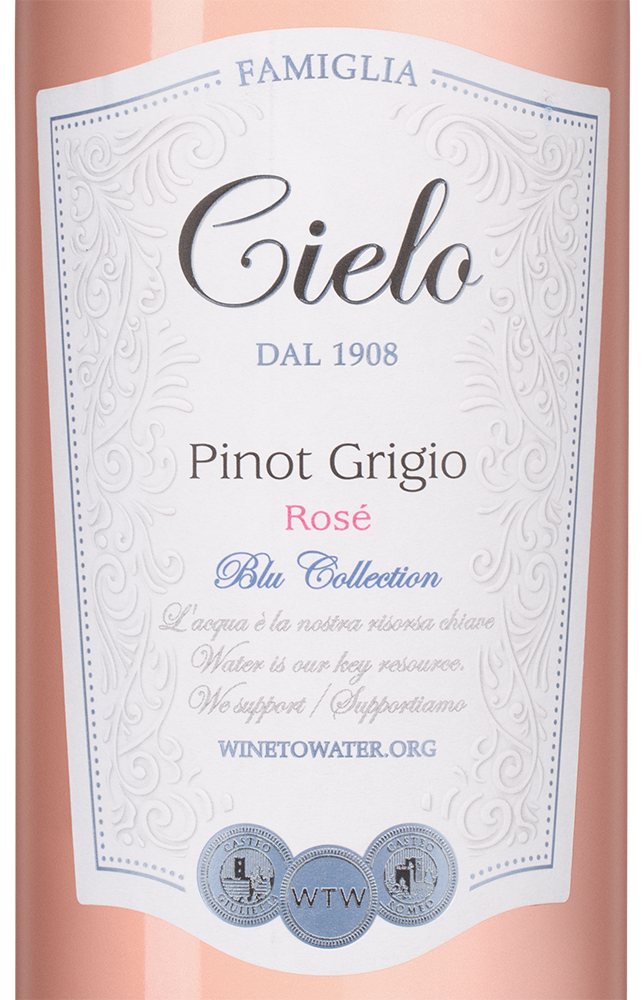 Вино Cielo Pinot Grigio Rose , 2023, (150052), Италия, Венето, розовое, полусухое, 0.75 л, Пино Гриджо Блаш, цена 1690 рублей