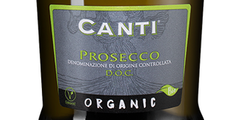 Белое шампанское и игристое вино Canti Prosecco Organic
