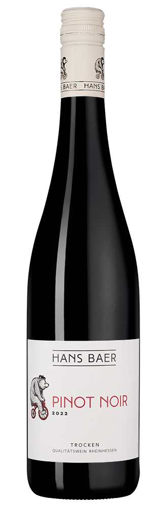 Вино Hans Baer Pinot Noir, Weinkellerei Hechtsheim, 2022, (144861), Германия, Рейнгессен, красное, полусухое, 0.75 л, Ханс Баер Пино Нуар, цена 1990 рублей