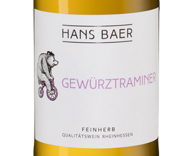 Вино Hans Baer Gewurztraminer, (147586), белое полусладкое, 2023 г., 0.75 л, Ханс Баер Гевюрцтраминер цена 1490 рублей