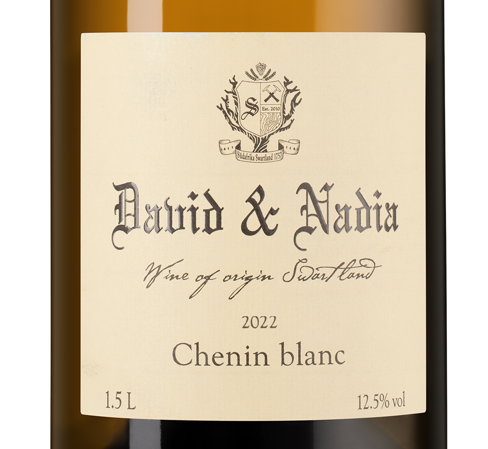 Вино Chenin Blanc, David & Nadia, 2022, 1.5л, (146972), Южная Африка, Свортленд, белое, сухое, 1.5 л, Шенен Блан, цена 19990 рублей