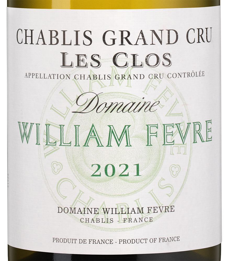 Вино Chablis Grand Cru Les Clos, William Fevre, 2021, (142865), Франция, Бургундия, белое, сухое, 0.75 л, Шабли Гран Крю Ле Кло, цена 49990 рублей