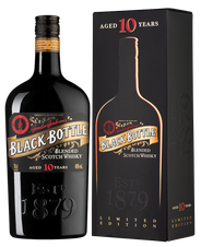 Виски Black Bottle Aged 10 Years в подарочной упаковке, (124481), gift box в подарочной упаковке, Купажированный 10 лет, Шотландия, 0.7 л, Блэк Боттл Эйджд 10 Лет цена 6990 рублей