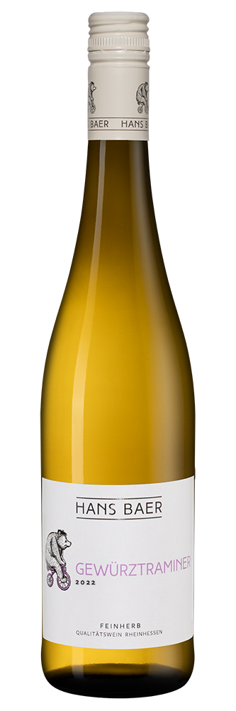 Вино Hans Baer Gewurztraminer, Weinkellerei Hechtsheim, 2022, (144173), Германия, Рейнгессен, белое, полусладкое, 0.75 л, Ханс Баер Гевюрцтраминер, цена 1294 рублей