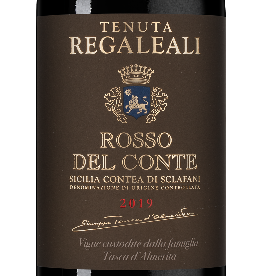 Вино Tenuta Regaleali Rosso del Conte, Tasca d'Almerita, 2019, (153282), Италия, Сицилия, красное, сухое, 0.75 л, Тенута Регалеали Россо дель Конте, цена 12990 рублей