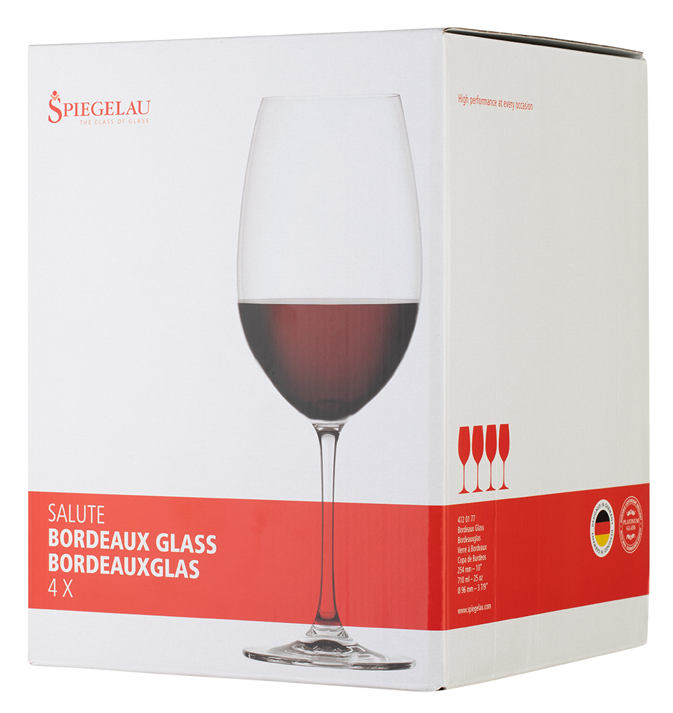 Набор из 4-х бокалов Spiegelau Salute для вин Бордо, 0.71л, (139688), Германия, хрустальное стекло, 0.71 л, Шпигелау Салют Бордо (набор по 4), цена 3960 рублей