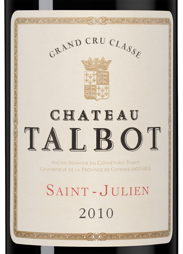 Вино Chateau Talbot Grand Cru Classe (Saint-Julien), 2010, (145671), Франция, Бордо, красное, сухое, 0.75 л, Шато Тальбо, цена 32990 рублей