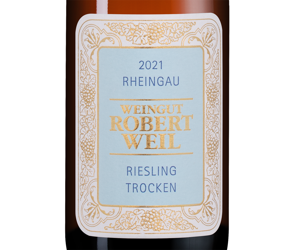 Вино Rheingau Riesling Trocken, Robert Weil, 2021, 0.375л, (138484), Германия, Рейнгау, белое, полусухое, 0.375 л, Рислинг Трокен, цена 3990 рублей