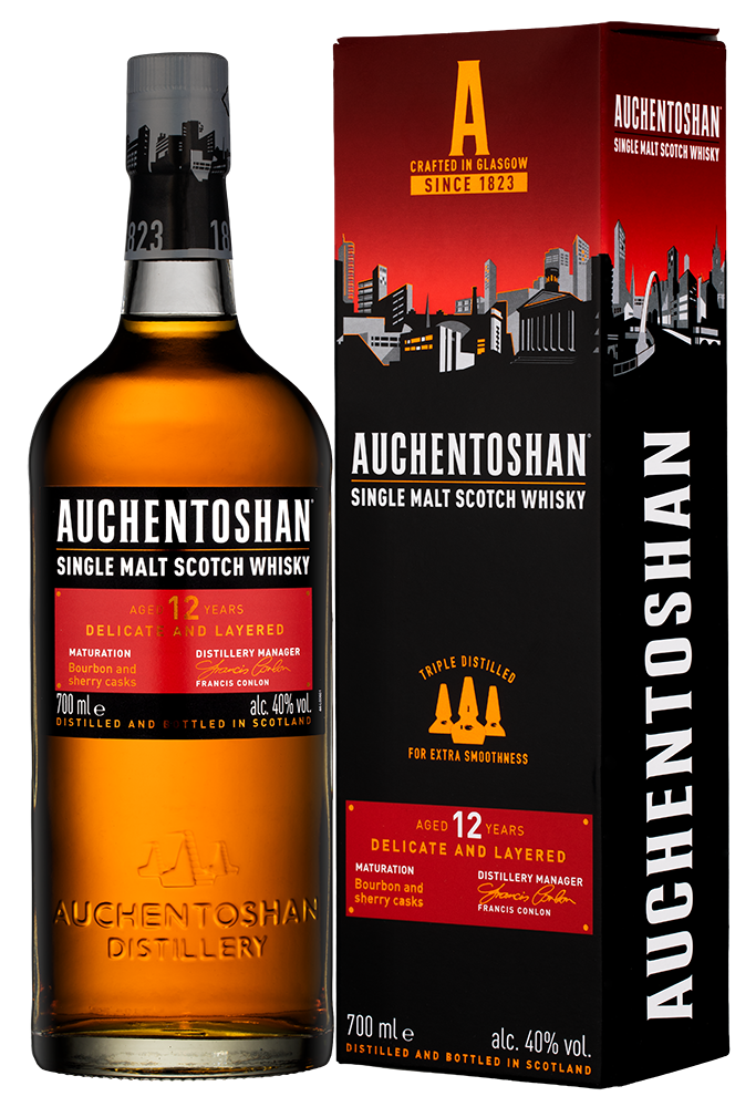 Виски Auchentoshan 12 years в подарочной упаковке, (154750), Шотландия, Хайленд, 0.7 л, Окентошен 12 лет, цена 5190 рублей