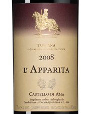 Вино L`Apparita, (139185), красное сухое, 2008 г., 0.75 л, Л`Аппарита цена 82490 рублей