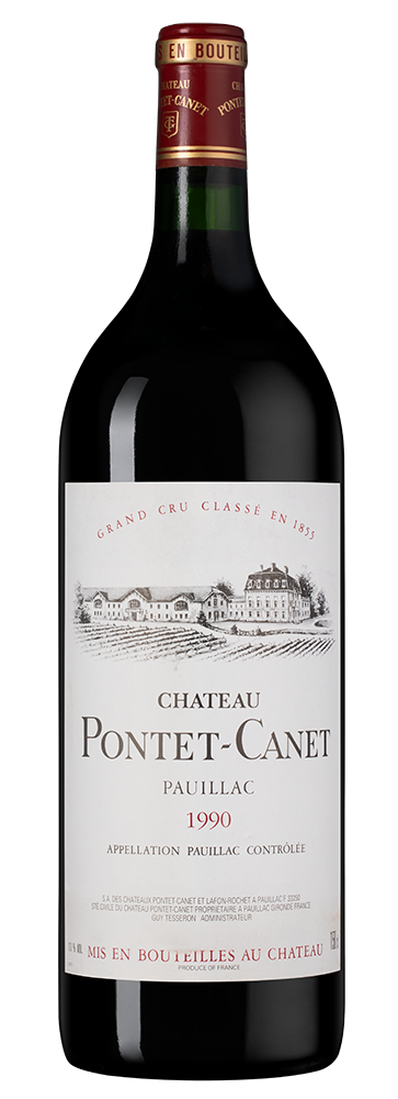 Вино Chateau Pontet-Canet (Pauillac), 1990, 1.5л, (142536), Франция, Бордо, красное, сухое, 1.5 л, Шато Понте-Кане, цена 204990 рублей