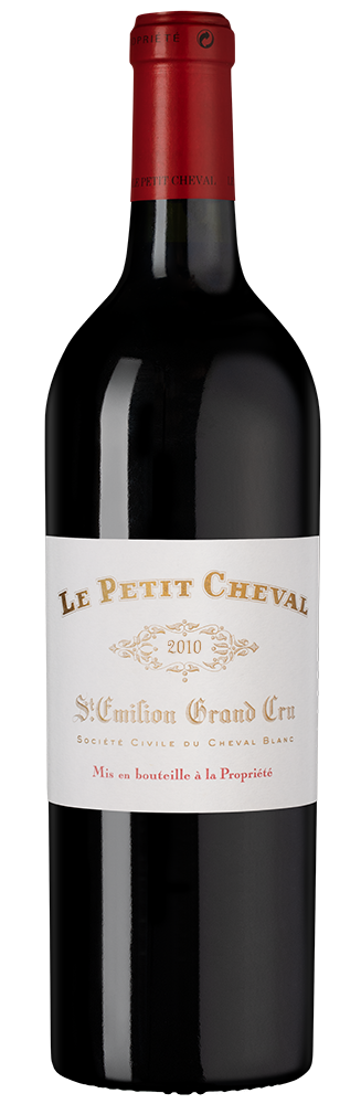 Вино Le Petit Cheval (Saint-Emilion Grand Cru), Chateau Cheval Blanc, 2010, (150905), Франция, Бордо, красное, сухое, 0.75 л, Ле Пти Шеваль, цена 99990 рублей