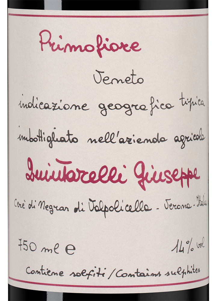 Вино Primofiore, Giuseppe Quintarelli, 2022, (152025), Италия, Венето, красное, сухое, 0.75 л, Примофьоре, цена 19990 рублей