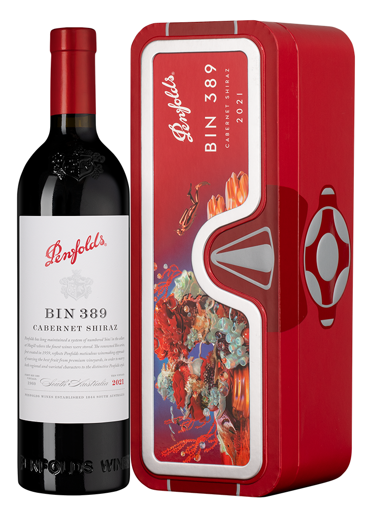 Вино Penfolds Bin 389 Cabernet Shiraz в подарочной упаковке, 2021, (154405), Австралия, Южная Австралия, красное, сухое, 0.75 л, Пенфолдс Бин 389 Каберне Шираз, цена 19990 рублей