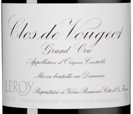 Вино Clos de Vougeot Grand Cru, Domaine Leroy, (118635), красное сухое, 2013 г., 0.75 л, Кло де Вужо Гран Крю цена 899990 рублей