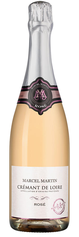 Игристое вино Marcel Martin Cremant de Loire Brut Rose, (154141), Франция, Долина Луары, розовое, брют, 0.75 л, Креман де Луар Розе Брют, цена 2233 рублей
