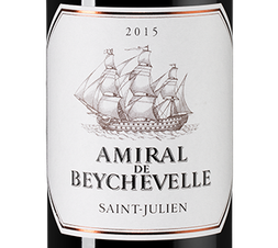 Вино Amiral de Beychevelle (Saint-Julien), (113775), красное сухое, 2015 г., 0.75 л, Амираль де Бешвель цена 13490 рублей