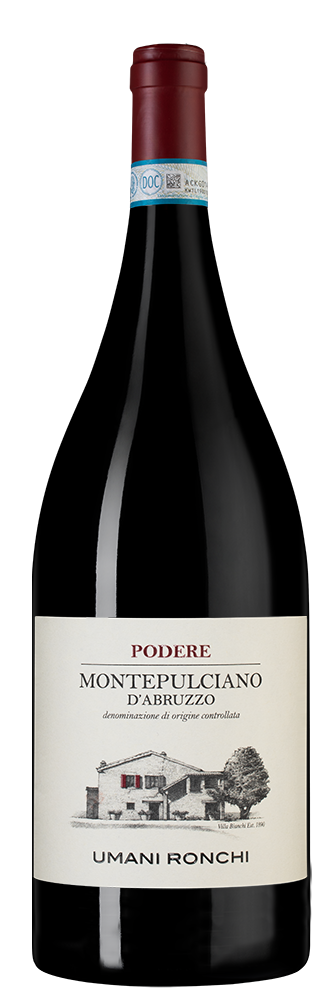 Вино Podere Montepulciano d'Abruzzo, Umani Ronchi, 2022, 1.5л, (147634), Италия, Абруццо, красное, сухое, 1.5 л, Монтепульчано д'Абруццо Подере, цена 5490 рублей