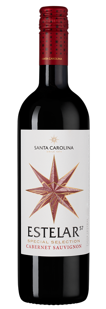 Вино Estelar Cabernet Sauvignon, Santa Carolina, 2022, (145936), Чили, Центральная Долина, красное, полусухое, 0.75 л, Эстелар Каберне Совиньон, цена 1043 рублей