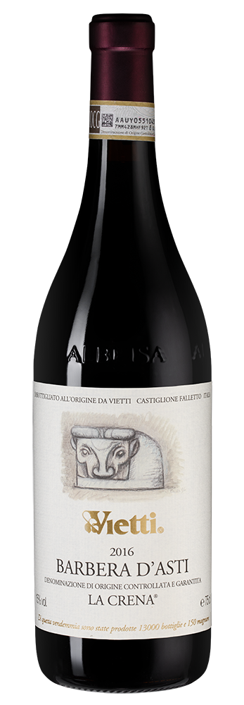 Вино Barbera d'Asti la Crena, Vietti, 2016, (115906), Италия, Пьемонт, красное, сухое, 0.75 л, Барбера д'Асти ла Крена, цена 14990 рублей