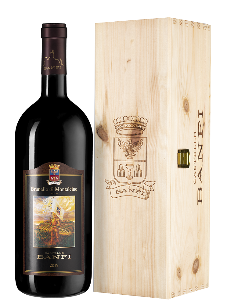 Вино Brunello di Montalcino в подарочной упаковке, Banfi, 2019, 1.5л, (152661), Италия, Тоскана, красное, сухое, 1.5 л, Брунелло ди Монтальчино, цена 32490 рублей