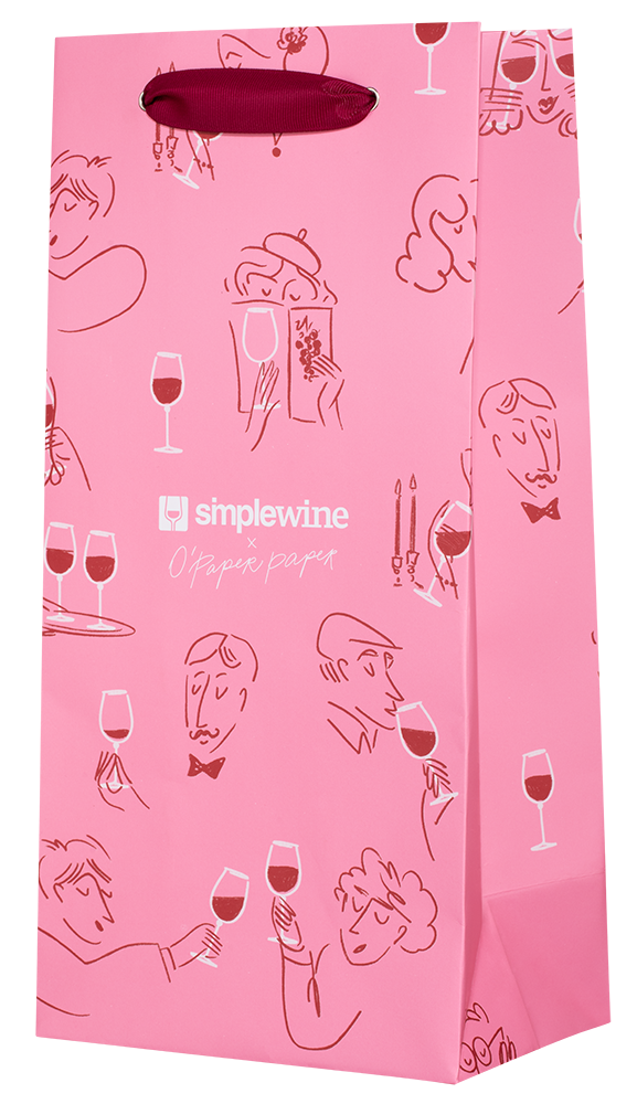 Пакет подарочный розовый малый SimpleWine x O Paper Paper, (159845), Россия, Пакет SW O Paper 370*180*120 мм розовый, цена 290 рублей