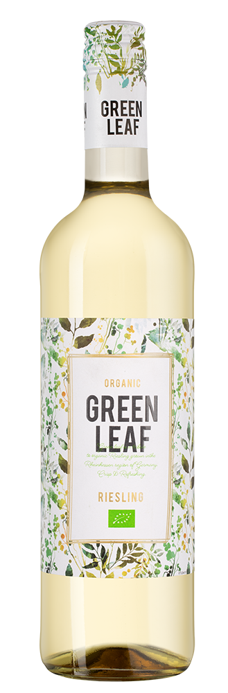 Вино Green Leaf Riesling Bio, Weinkellerei Hechtsheim, 2022, (144842), Германия, Рейнгессен, белое, полусухое, 0.75 л, Грин Лиф Рислинг Био, цена 1990 рублей