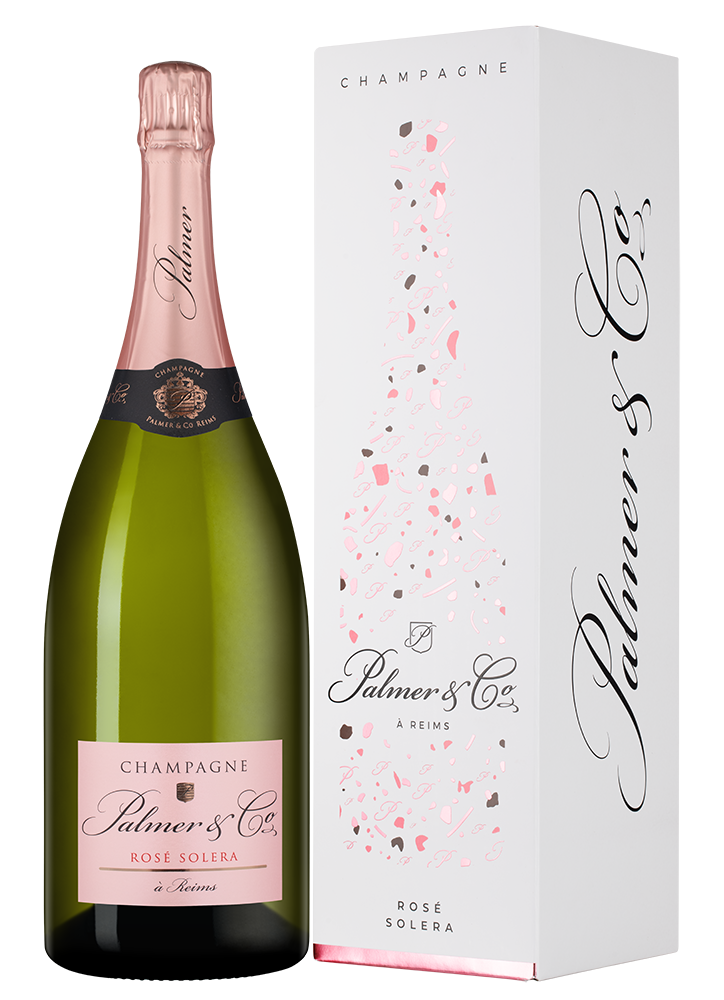 Шампанское Rose Solera в подарочной упаковке, Palmer & Co, 1.5л, (148741), Франция, Шампань, розовое, брют, 1.5 л, Розе Солера, цена 44990 рублей