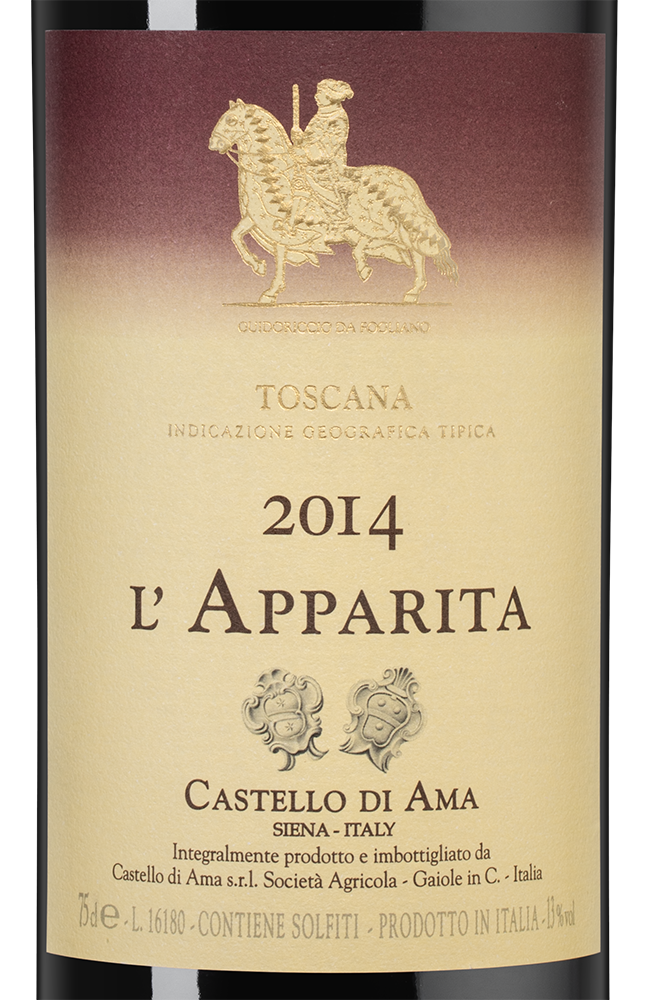 Вино L`Apparita, Castello di Ama, 2014, (139180), Италия, Тоскана, красное, сухое, 0.75 л, Л`Аппарита, цена 82490 рублей