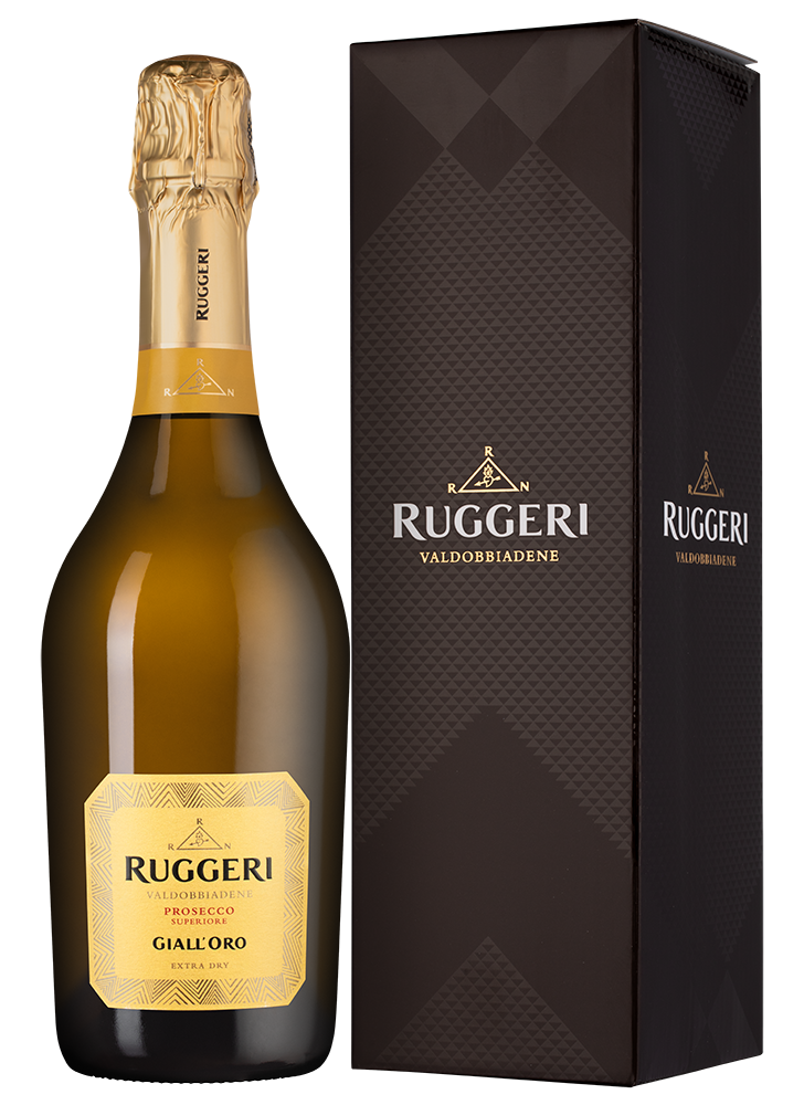 Игристое вино Prosecco Giall'oro в подарочной упаковке, Ruggeri, (156874), Италия, Венето, белое, сухое, 0.75 л, Просекко Джал'оро, цена 3368 рублей