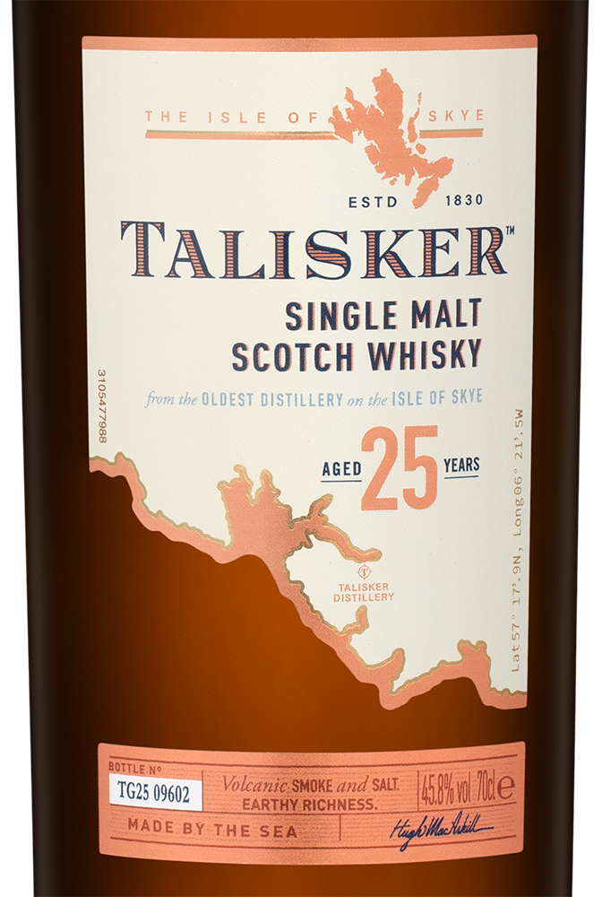 Виски Talisker 25 Years в подарочной упаковке, (156023), Шотландия, 0.7 л, Талискер 25 Лет, цена 57990 рублей