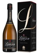 Шампанское из винограда Пино Менье Lanson Le Black Reserve Brut в подарочной упаковке